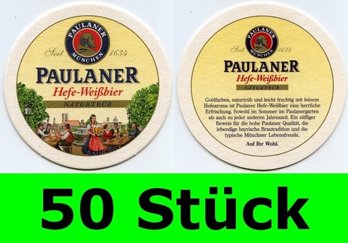 Stück bierdeckel paulaner - 50,