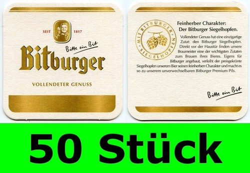 Stück bierdeckel bitburger - stück,