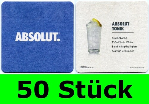 Stück bierdeckel absolut - 50,