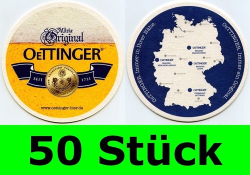 Stück bierdeckel oettinger - 50,
