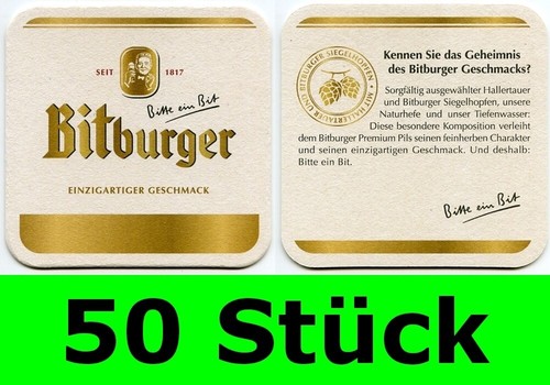 Stück bierdeckel bitburger - 50,