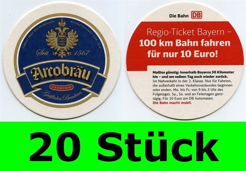 Stück bierdeckel arcobräu - 20,