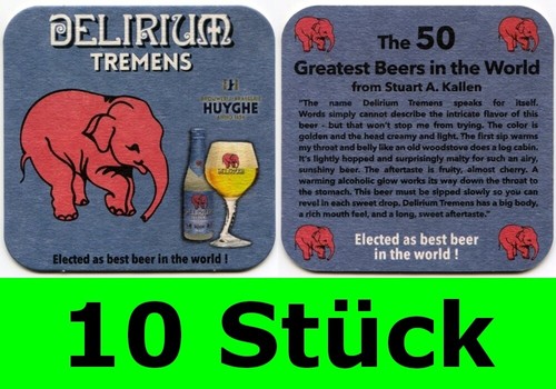 Stück bierdeckel delirium - 10,