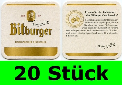 Stück bierdeckel bitburger - 20,