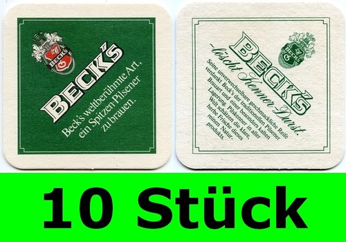 Stück bierdeckel beck s - 10,