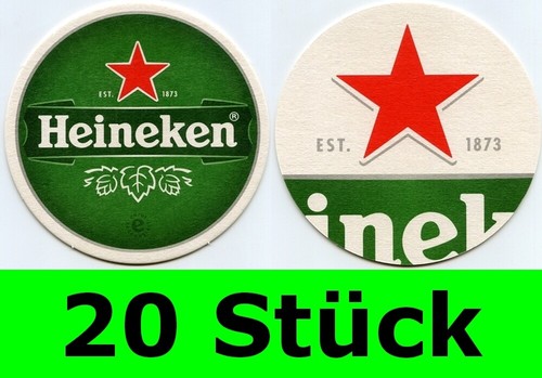 Stück bierdeckel heineken - 20,